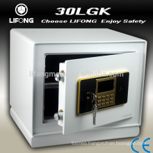 Security two key safe box with master code for keeping money and value goods